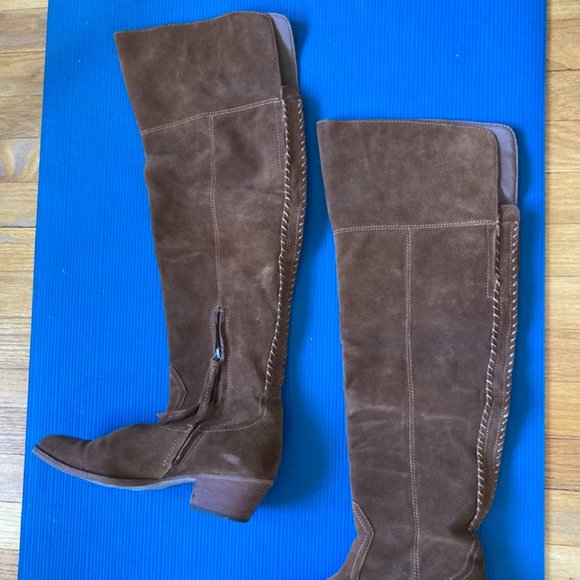 Dolce Vita Brown Suede High Knee Boots Size 9 - Picture 4 of 13